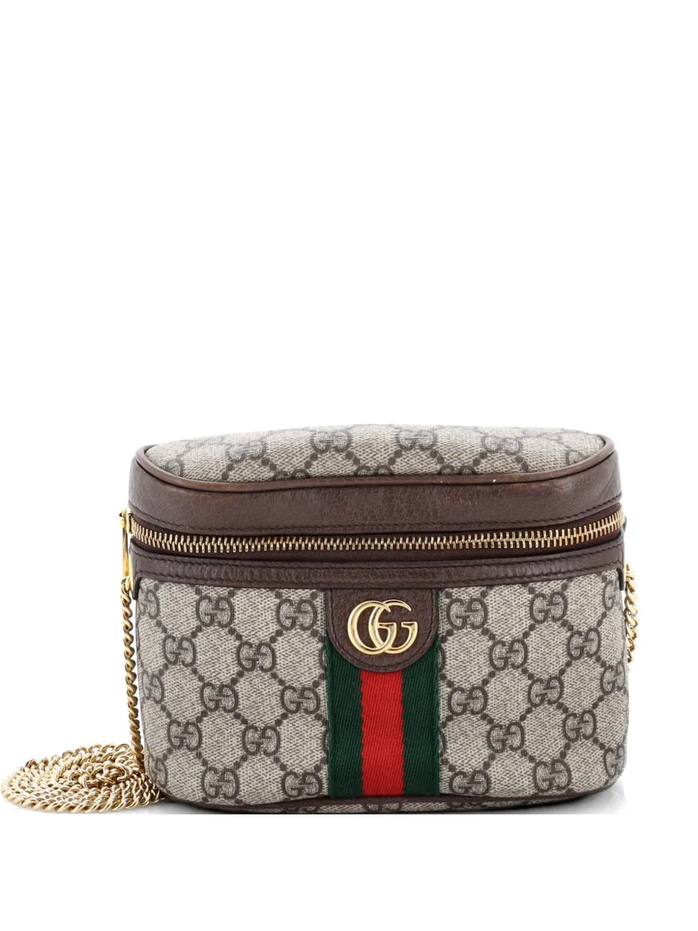 Gucci Pre-Owned Ophidia Chain GG Coated Canvas Small belt bag - Marrone