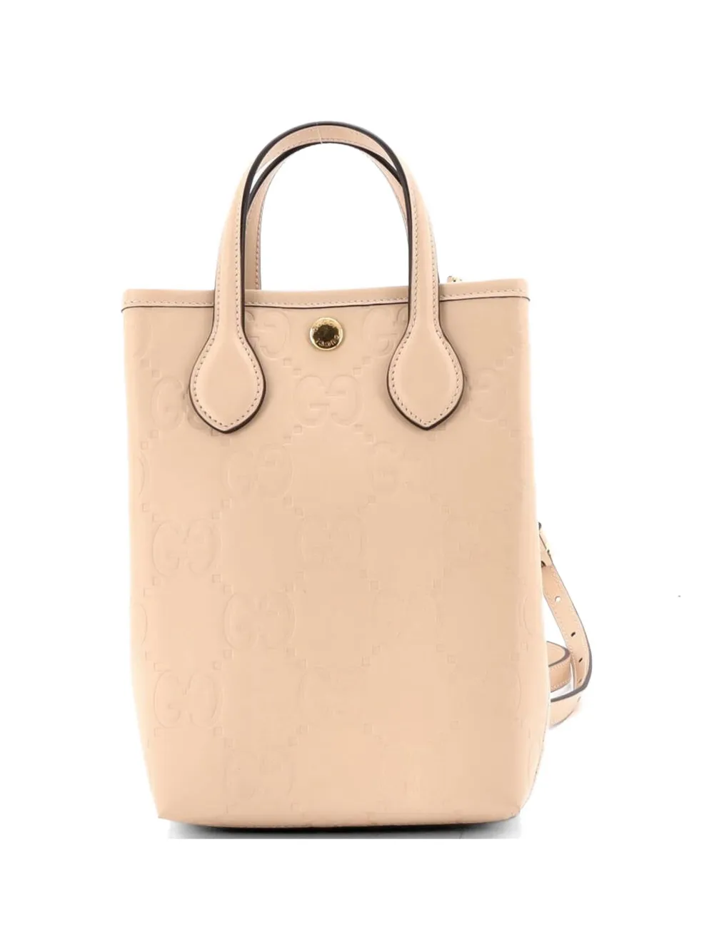 Gucci Pre-Owned Vertical GG Embossed Leather Mini tote bag - Toni neutri