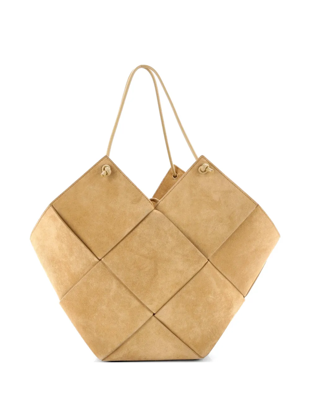 Bottega Veneta Pre-Owned Flower Basket Maxi Intrecciato Suede Medium tote bag - Toni neutri