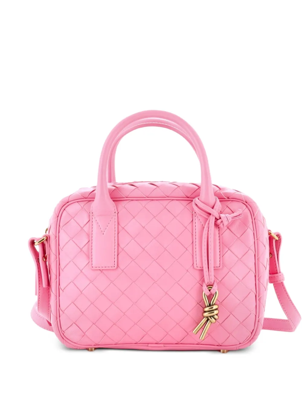 Bottega Veneta Pre-Owned Getaway Bag Intrecciato Leather Small crossbody bag - Rosa