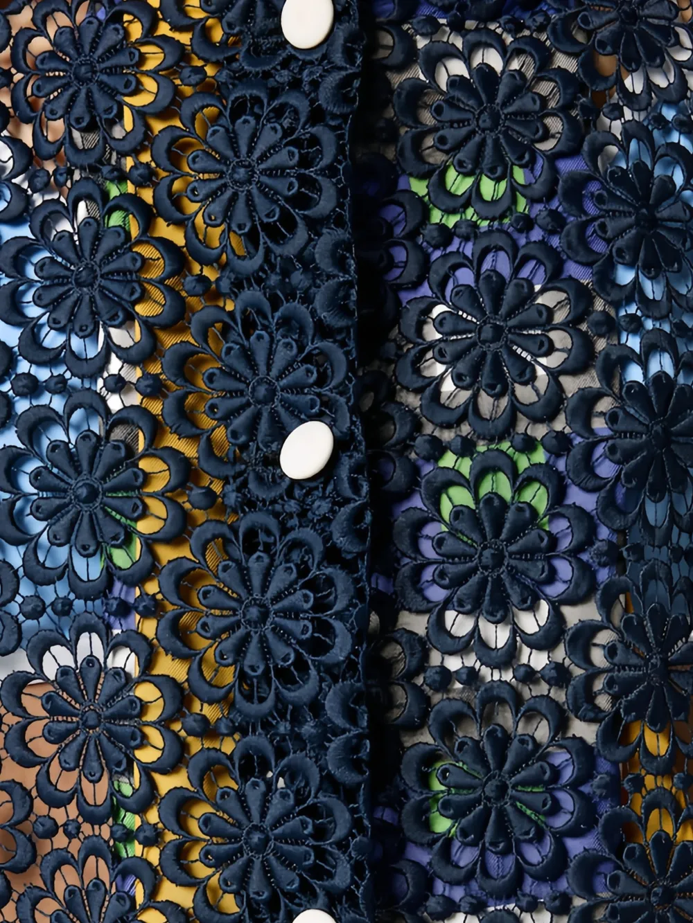 Miu Macrame mini-jurk met kant Zwart