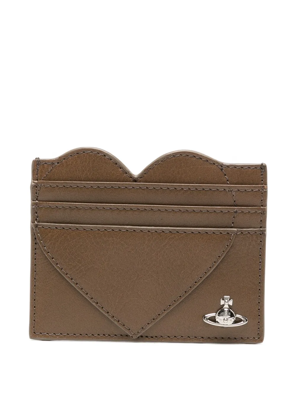 Vivienne Westwood Orb heart-patch card holder - Marrone