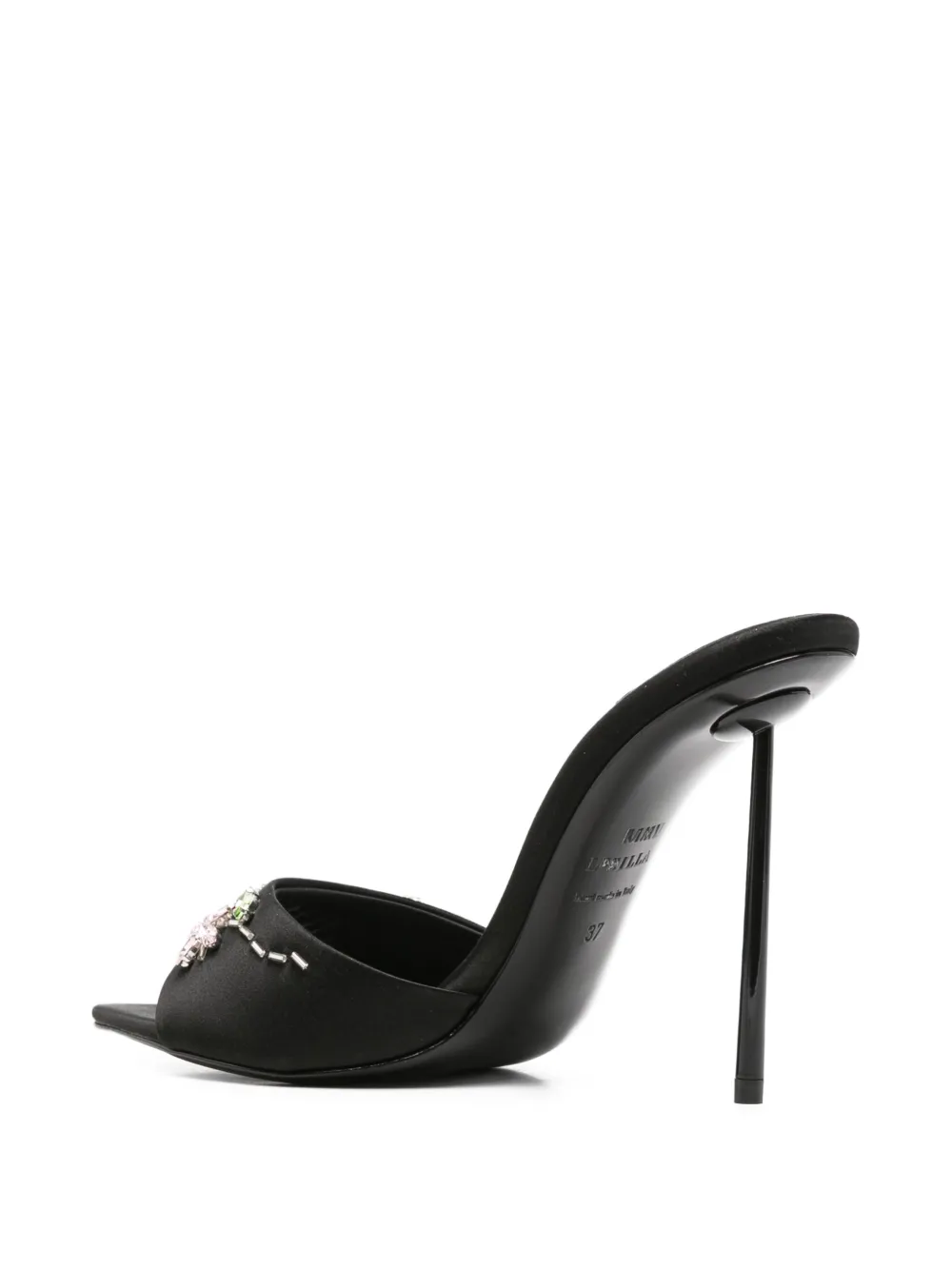 Le Silla crystal-embellished pointed-toe sandals Zwart