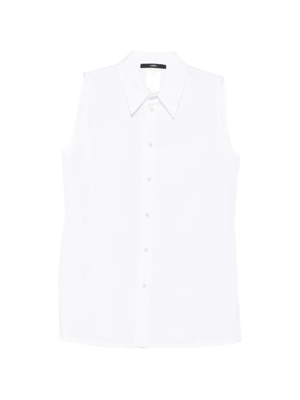 SAPIO sleeveless buttoned shirt - Bianco