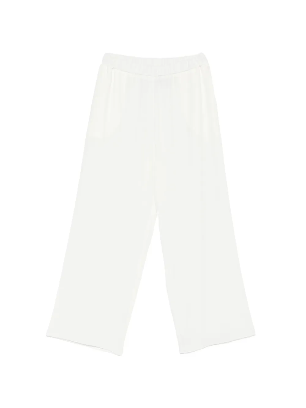 THE M elasticated-waistband cropped trousers - Bianco