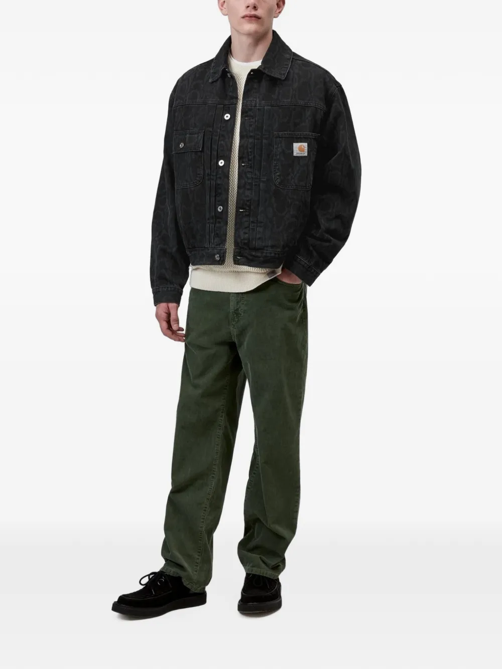 Carhartt WIP Belmar jack met camouflageprint Zwart