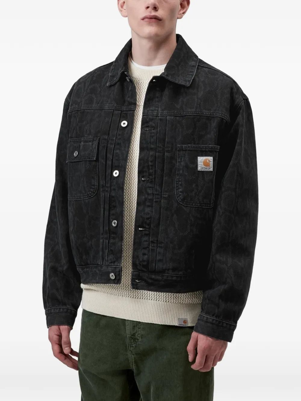 Carhartt WIP Belmar jack met camouflageprint Zwart
