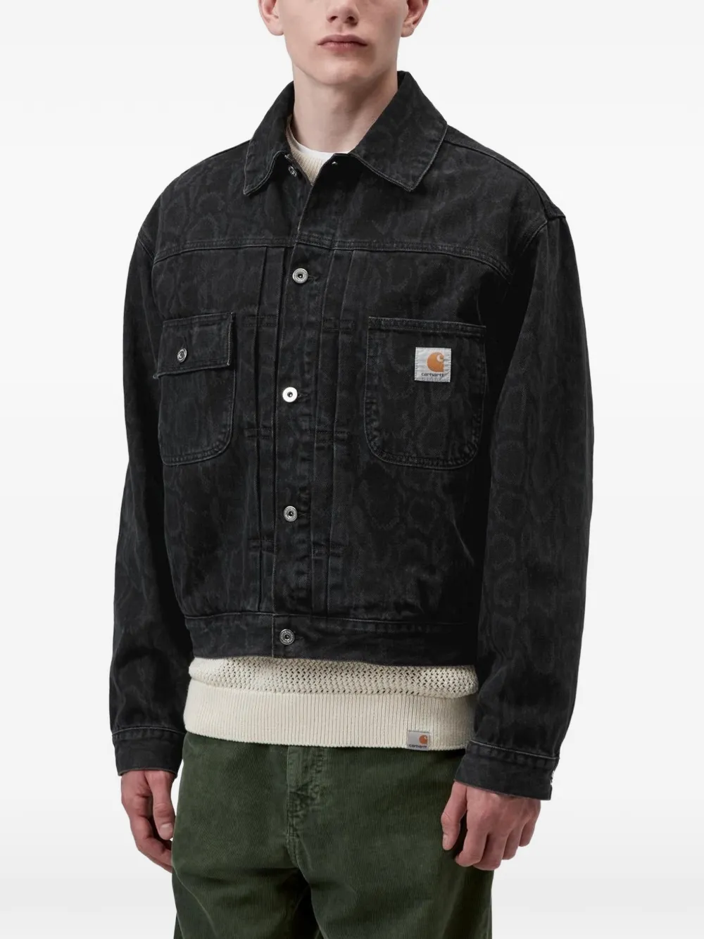 Carhartt WIP Belmar jack met camouflageprint Zwart