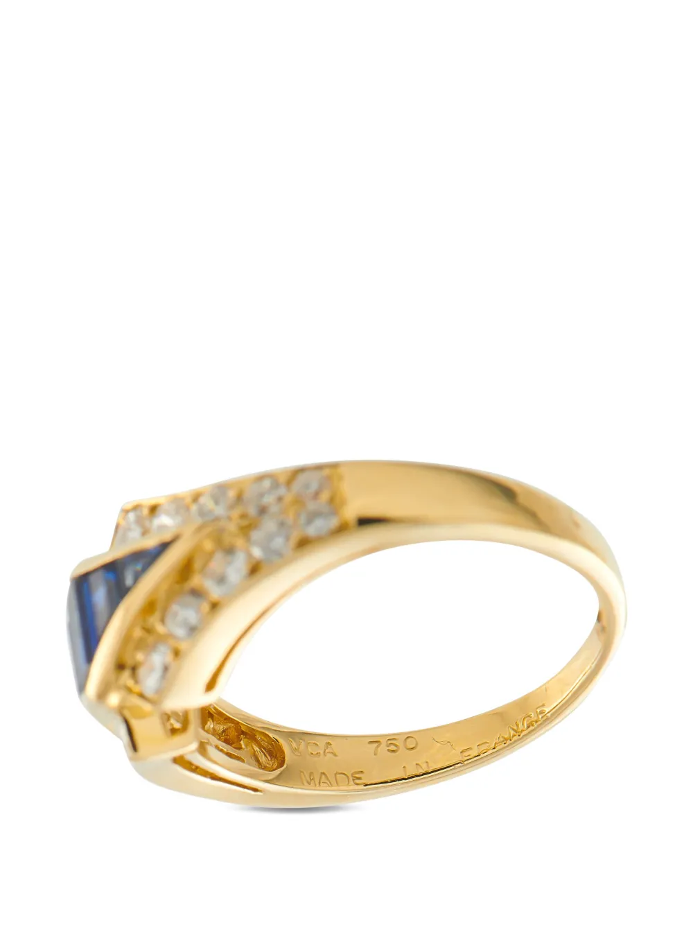  Van Cleef & Arpels Diamond Sapphire Ring - Gold 