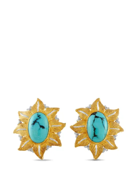 Buccellati floral turquoise earrings