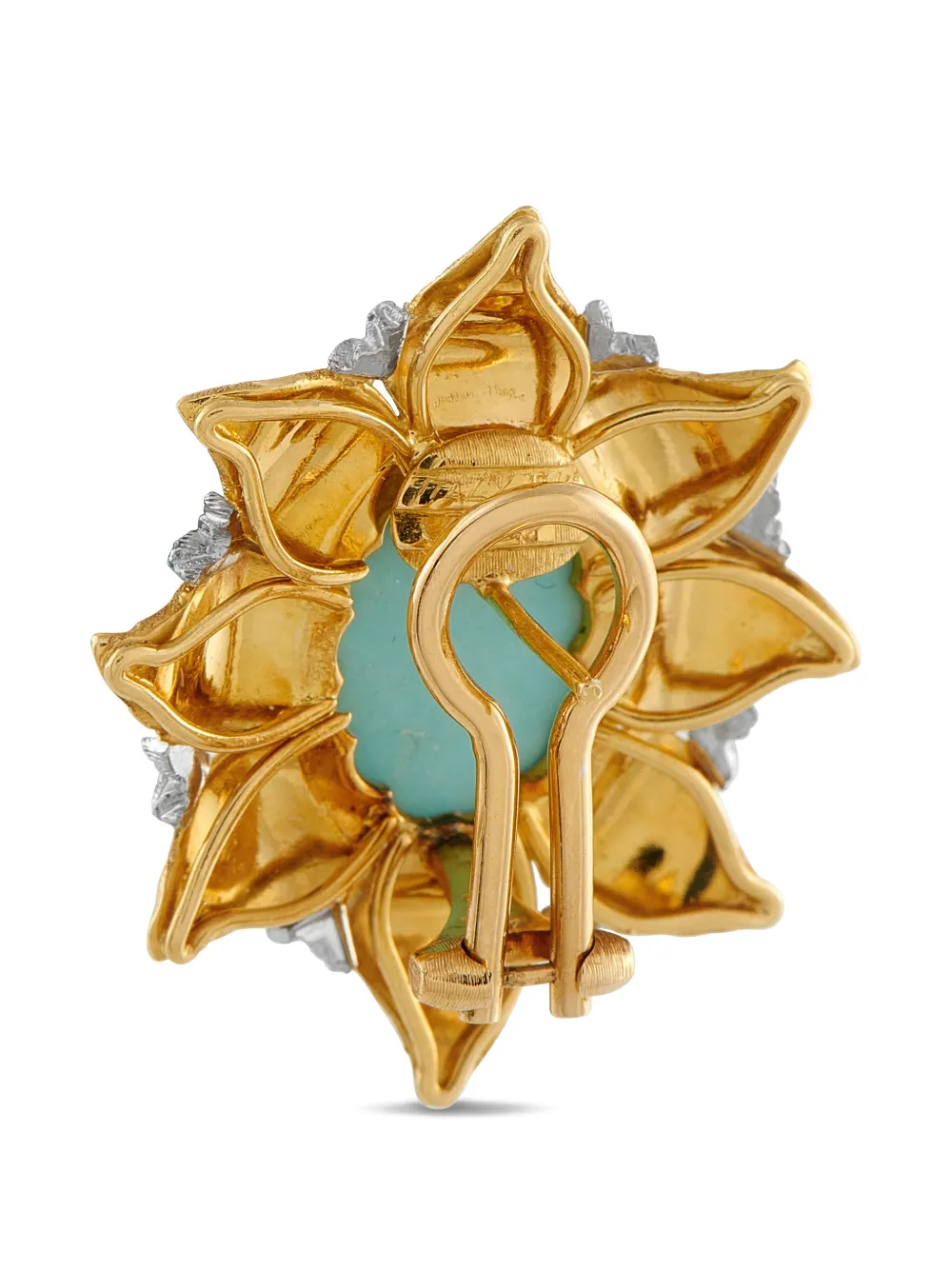  Buccellati Floral Turquoise Earrings - Gold 