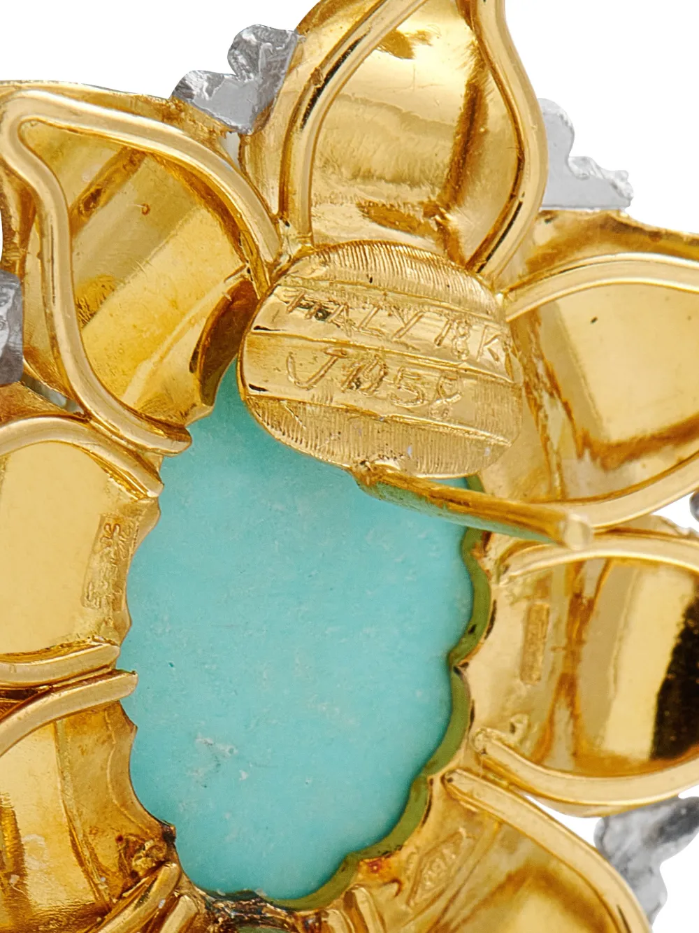  Buccellati Floral Turquoise Earrings - Gold 