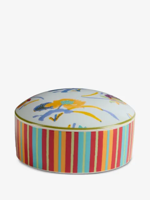 Lisa Corti Japanese striped porcelain trinket box
