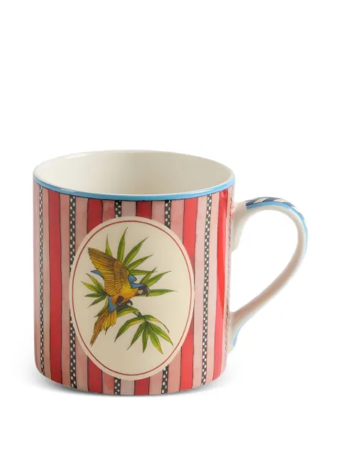 Lisa Corti parrot-motif porcelain mug