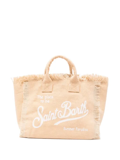 MC2 Saint Barth Colette frayed logo-print tote bag
