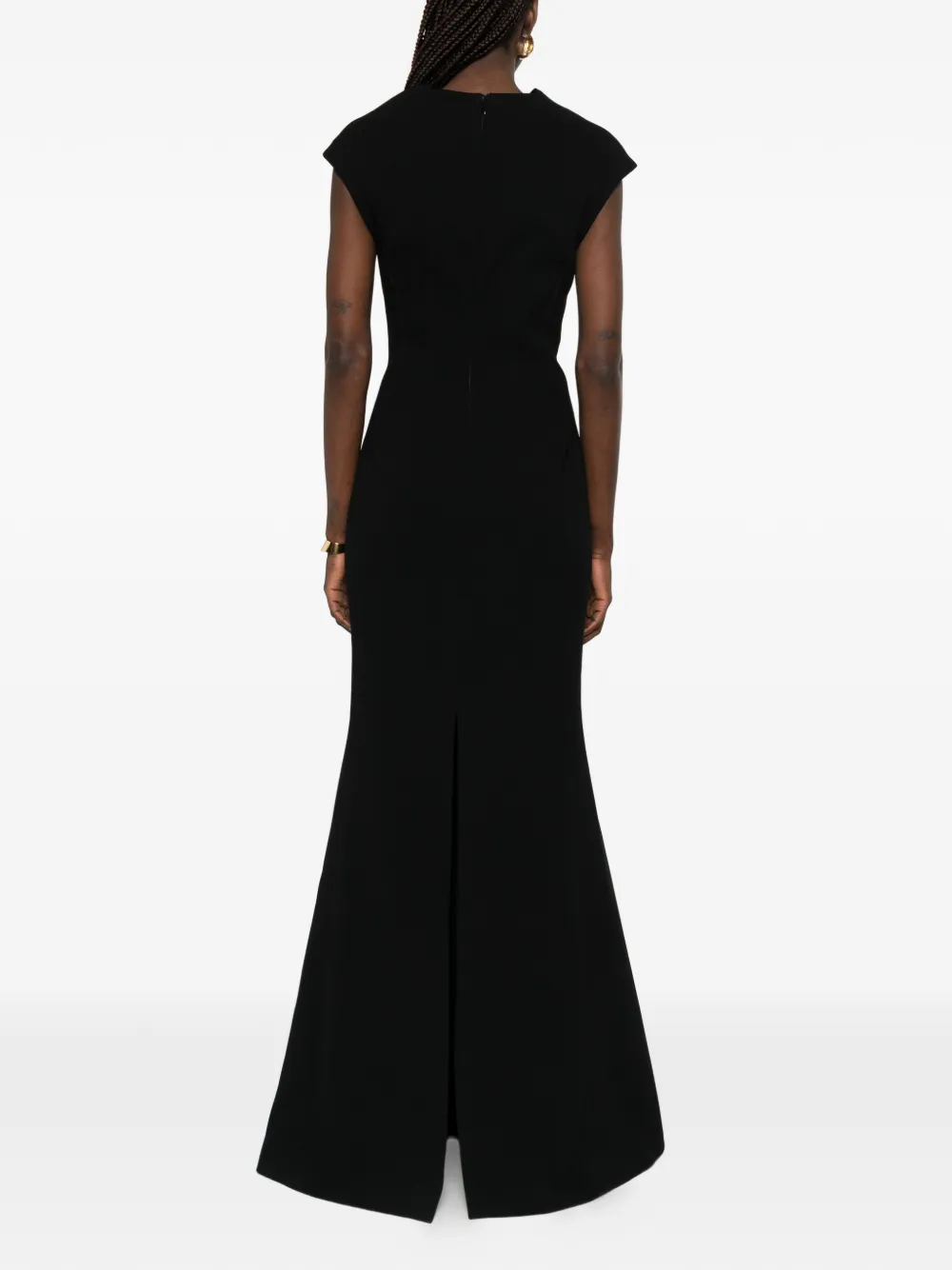 Jil Sander Maxi-jurk met kapmouwen Zwart
