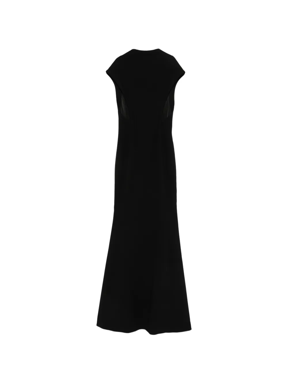 Jil Sander cap-sleeves maxi dress - Nero