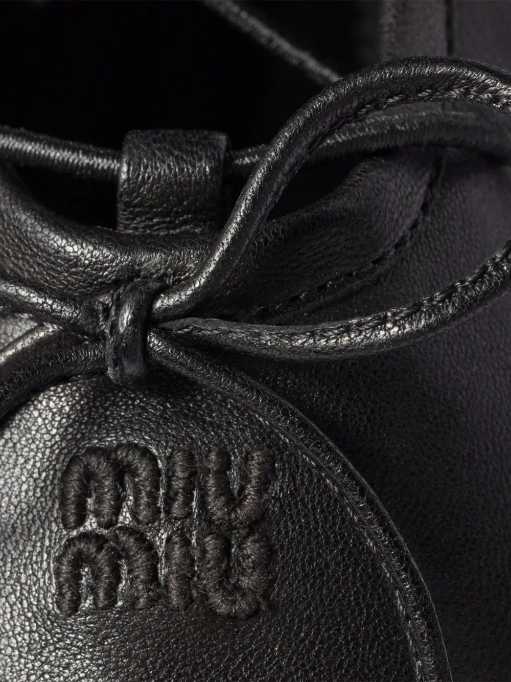 Miu Ballerina's van nappa leer Zwart