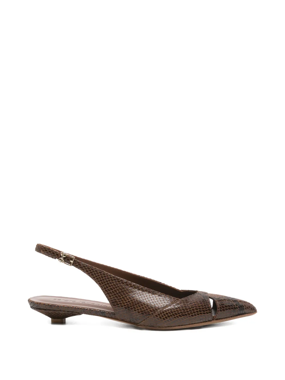 Sergio Levantesi Fatima pointed-toe leather pumps Bruin