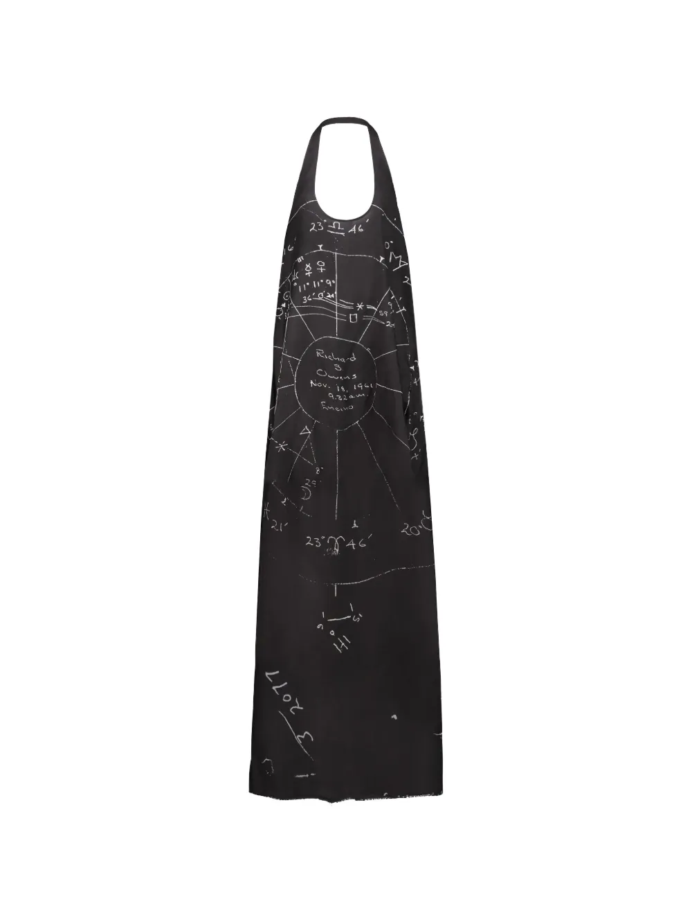 Rick Owens graphic-print halterneck dress - Black
