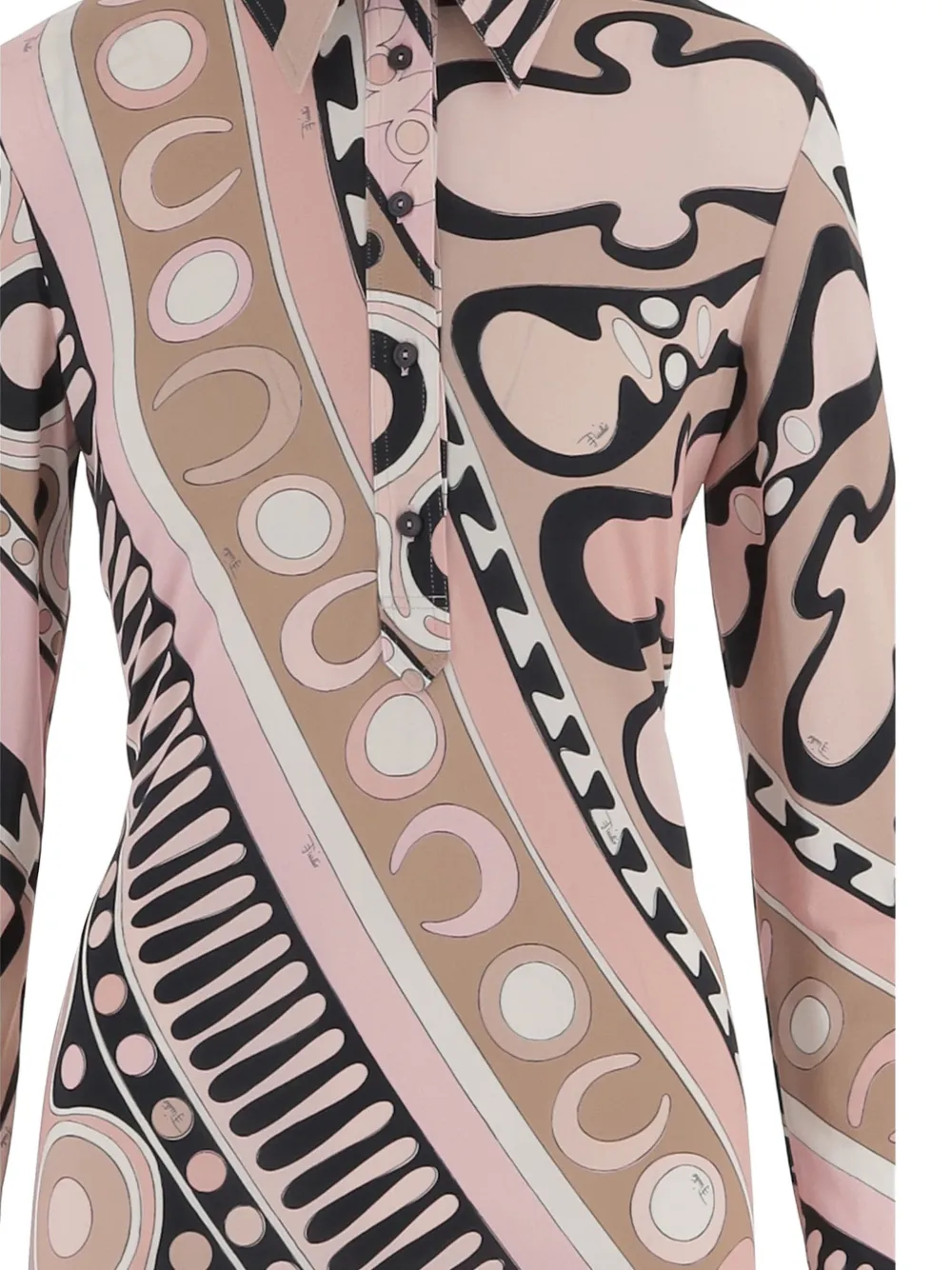 PUCCI Soleil chemisier jurk met print Roze