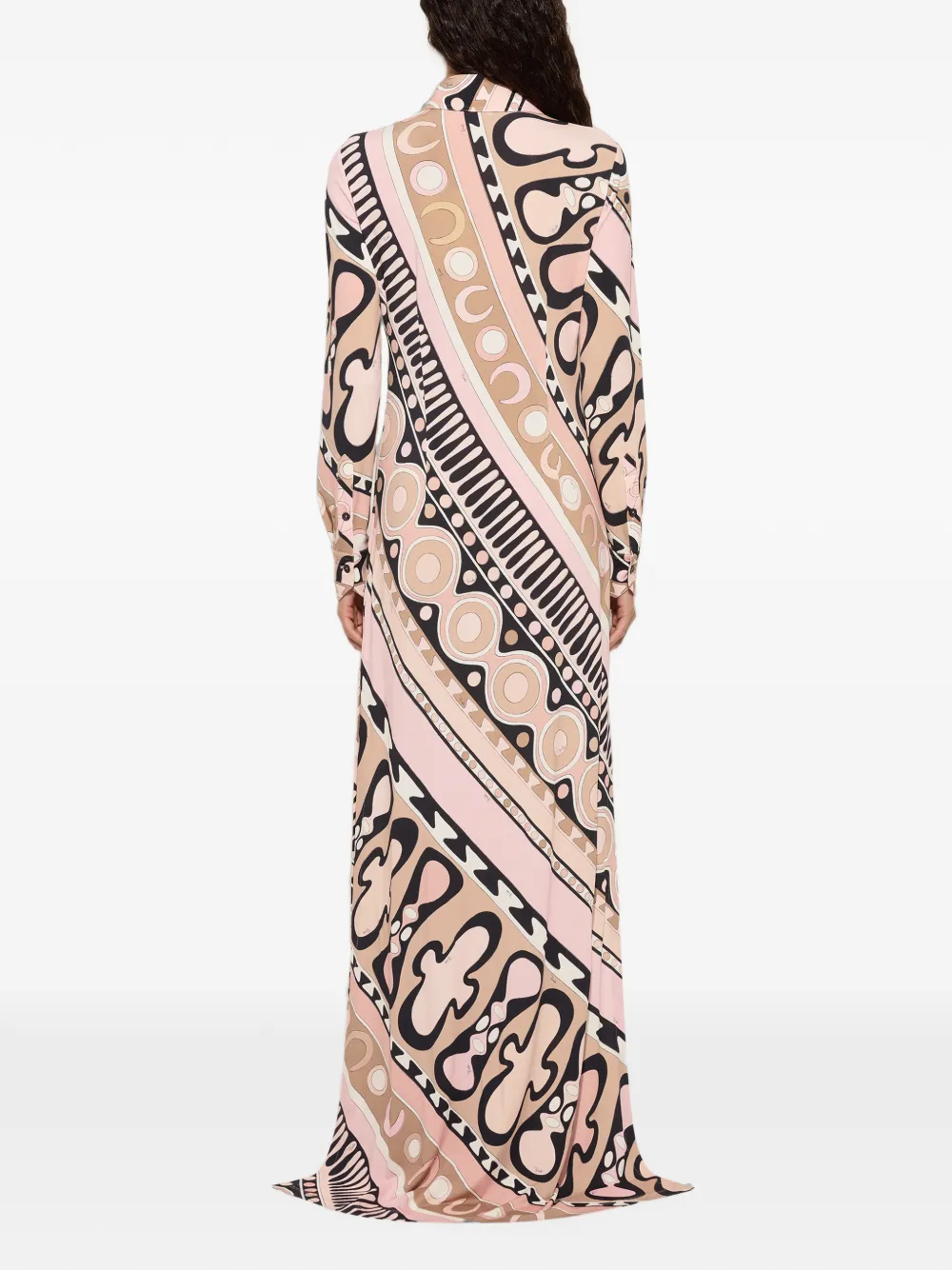 PUCCI Soleil chemisier jurk met print Roze