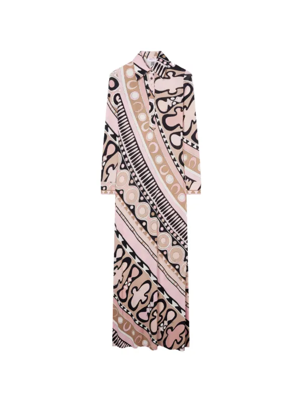 Pucci Soleil Print Chemisier Dress in Pink