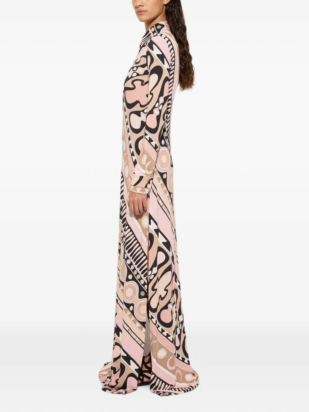 PUCCI Soleil chemisier jurk met print Roze