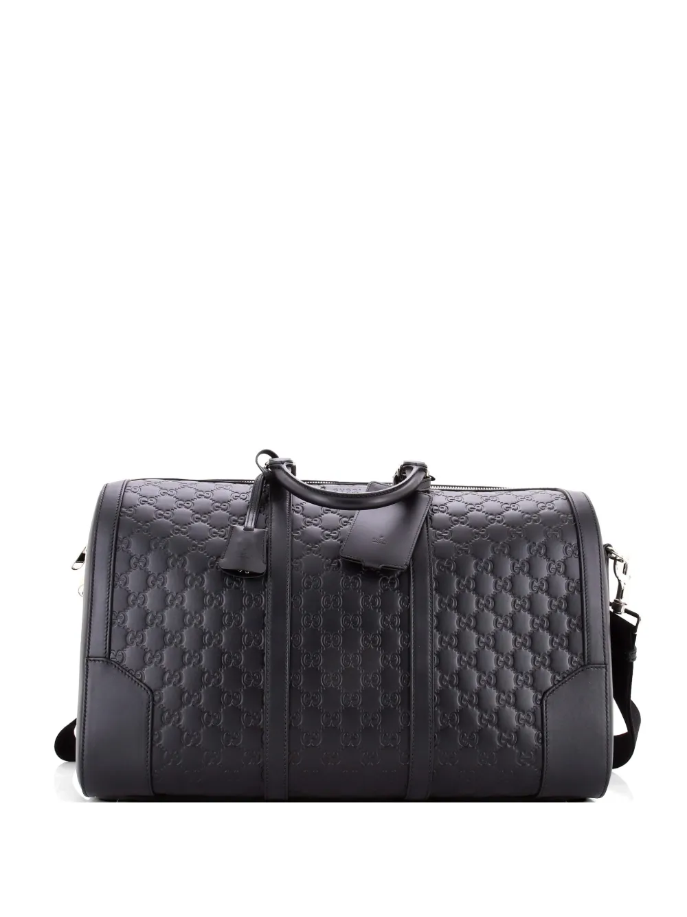 Gucci Pre-Owned Signature Convertible Duffle Bag Guccissima Leather Medium travel bag – Black