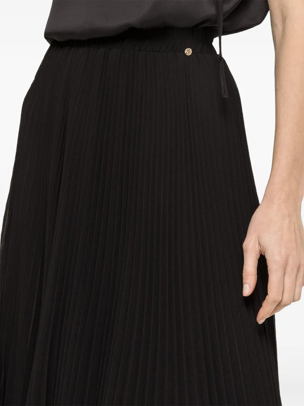  Nissa Pleated Midi Skirt - Black 