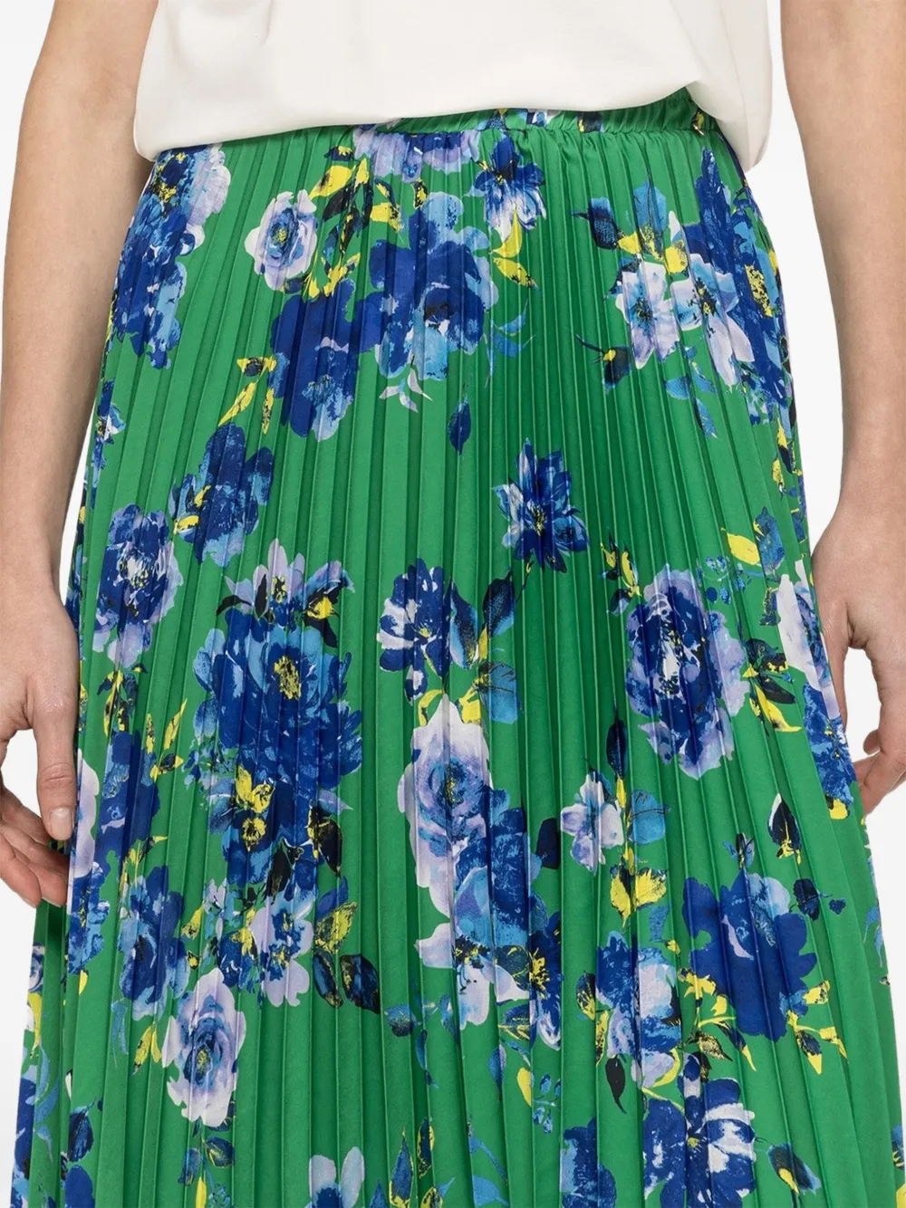 NISSA Midi-plooirok met print Groen