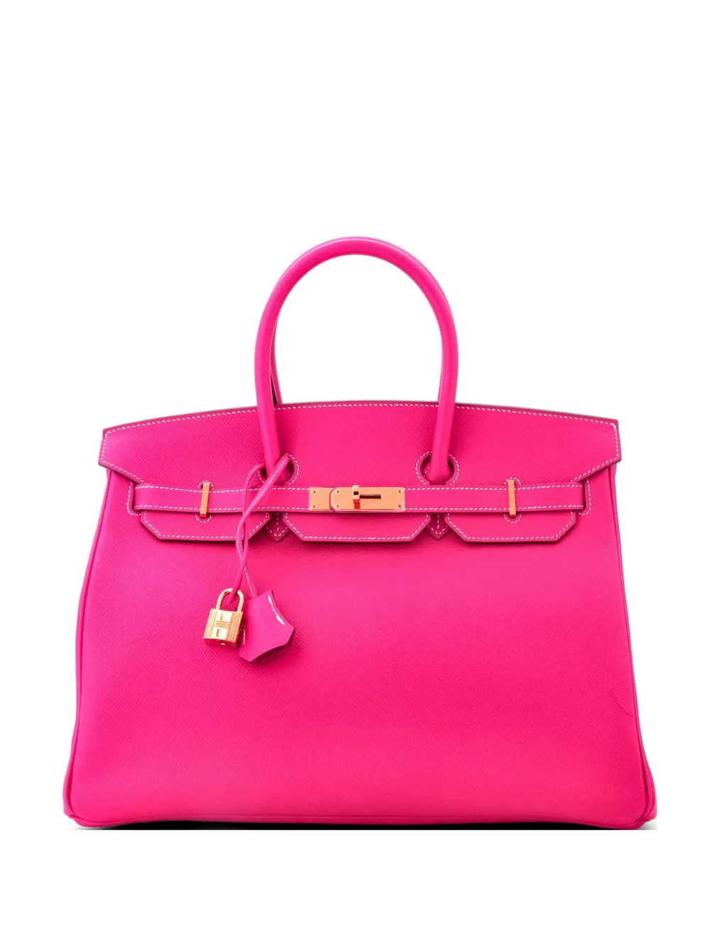Hermès Pre-Owned Birkin Handbag Pink Epsom with Gold Hardware 35 satchel - Rosa