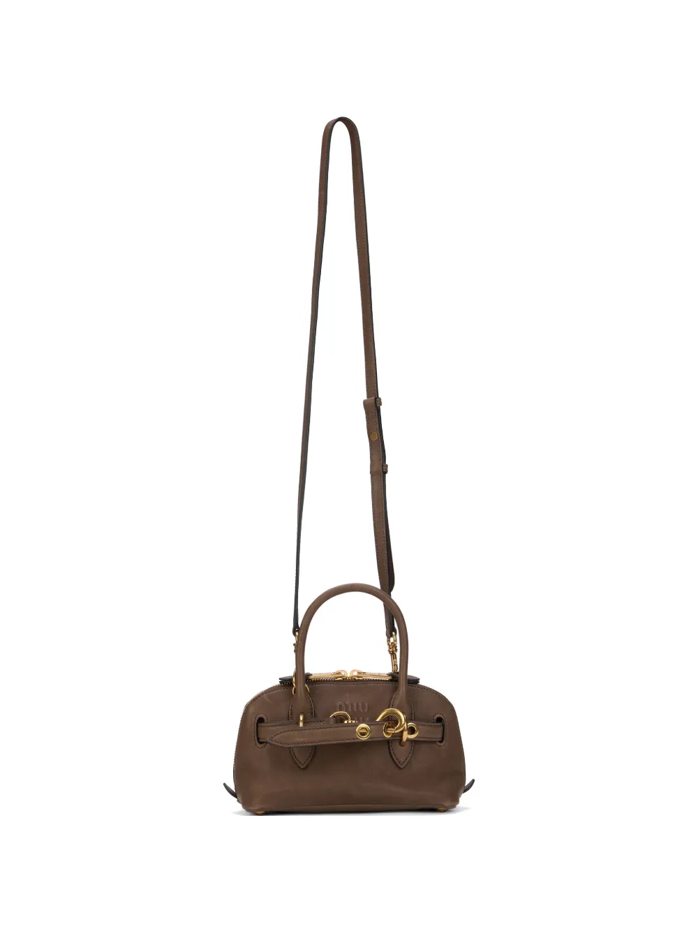 Miu Miu mini Aventure leather handbag - Marrone