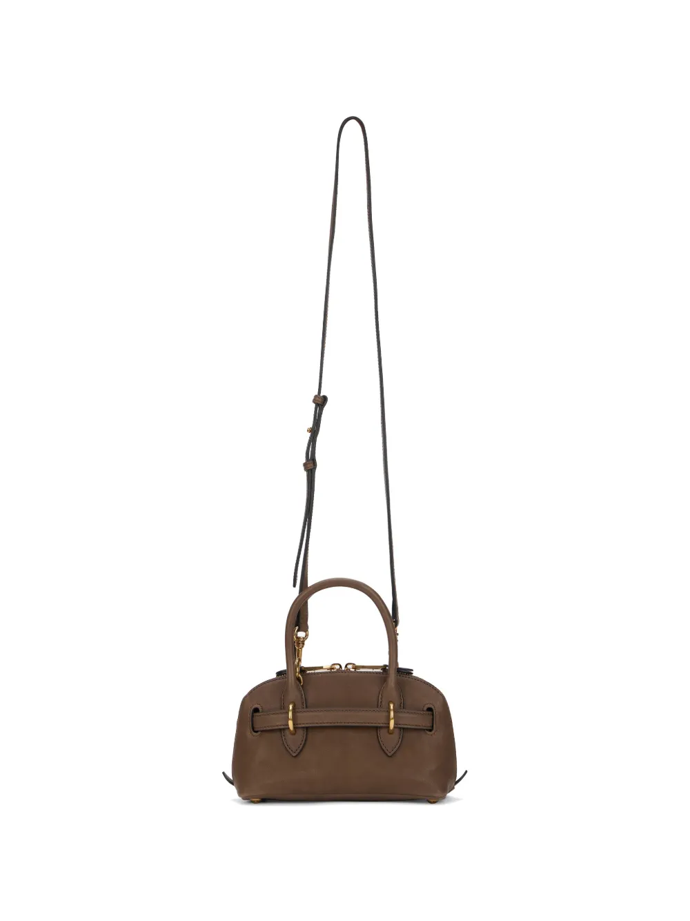 Miu Aventure shopper met ceintuur en logo-reliëf Bruin