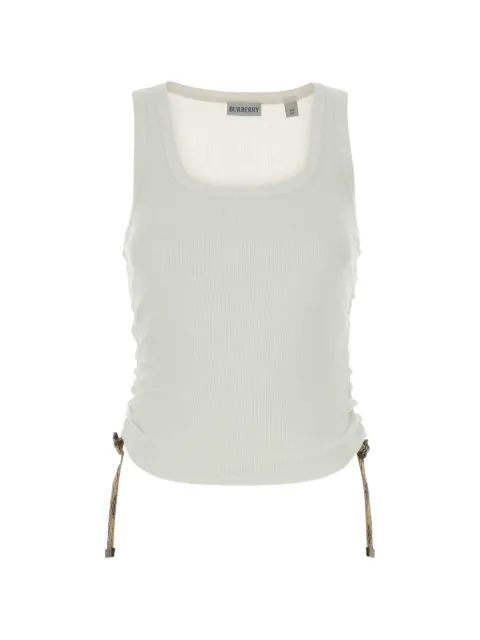 Burberry top de canalé con cordones