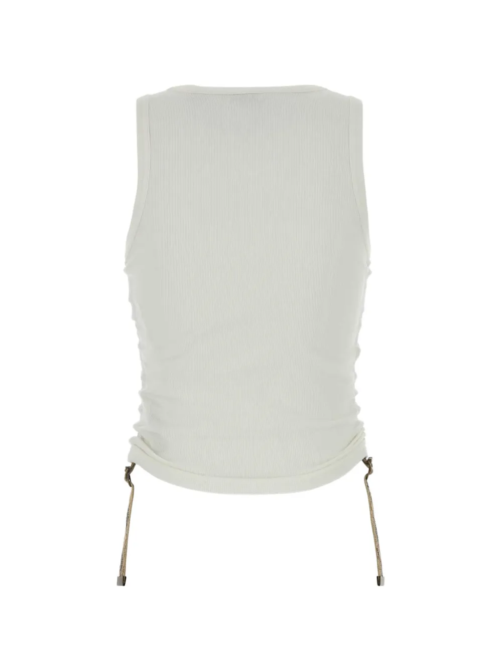 Burberry Geribbeelde top met trekkoord Wit