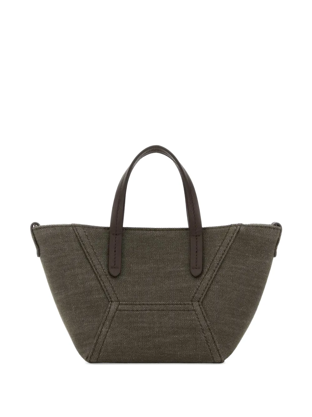  Brunello Cucinelli Top Handle Tote Bag - Green 