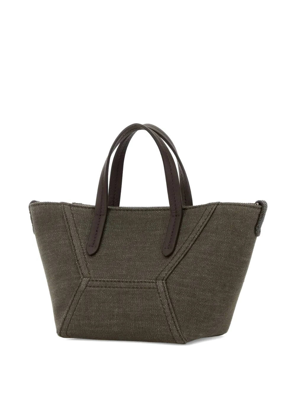  Brunello Cucinelli Top Handle Tote Bag - Green 