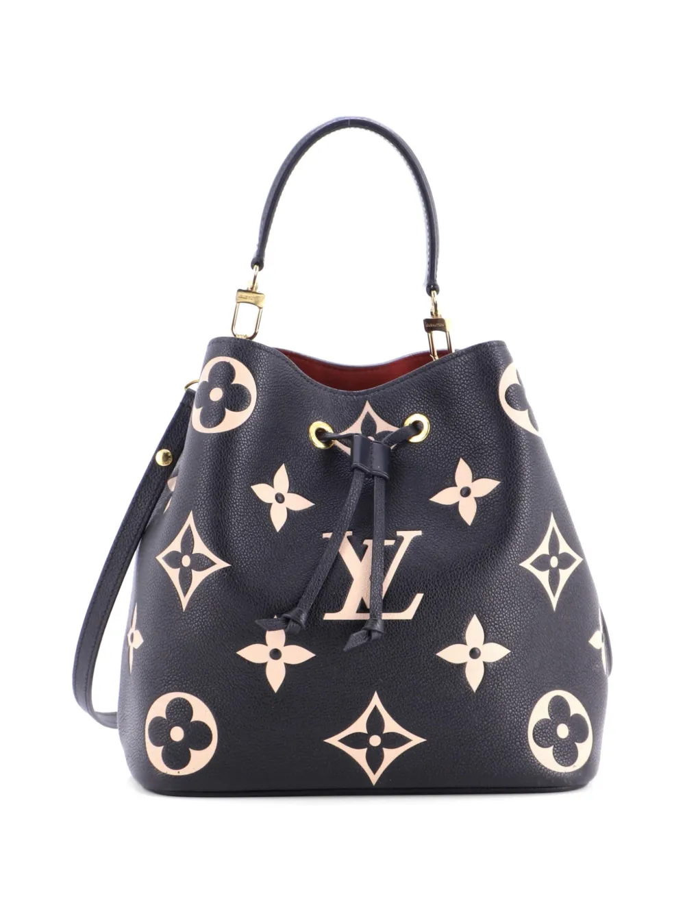 Louis Vuitton Pre-Owned NeoNoe Handbag Bicolor Monogram Empreinte Giant MM bucket bag - Black