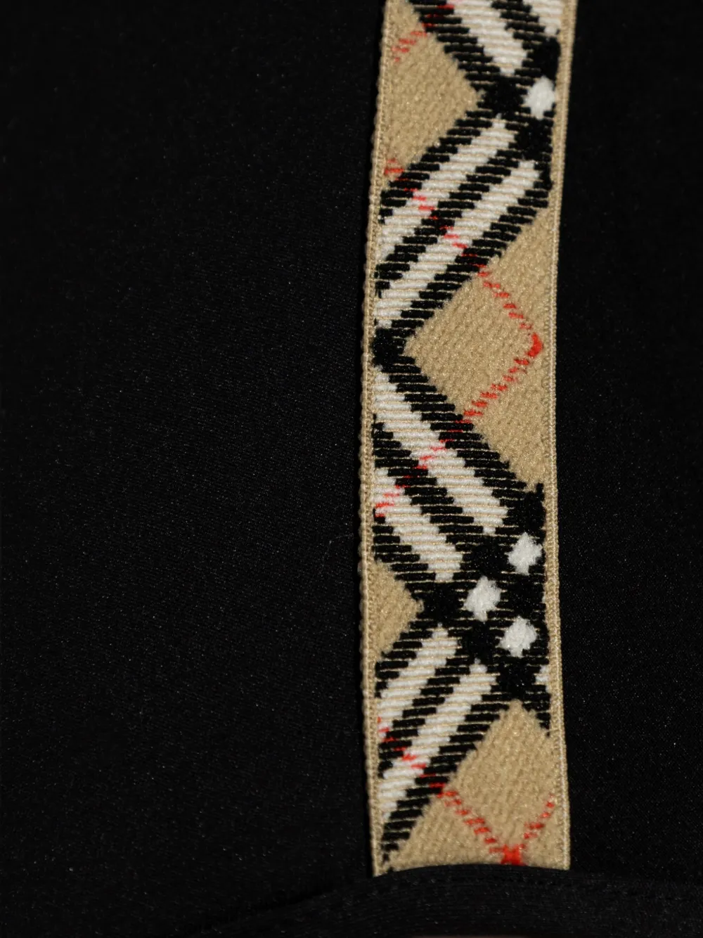 Burberry Badpak met geruite afwerking Zwart