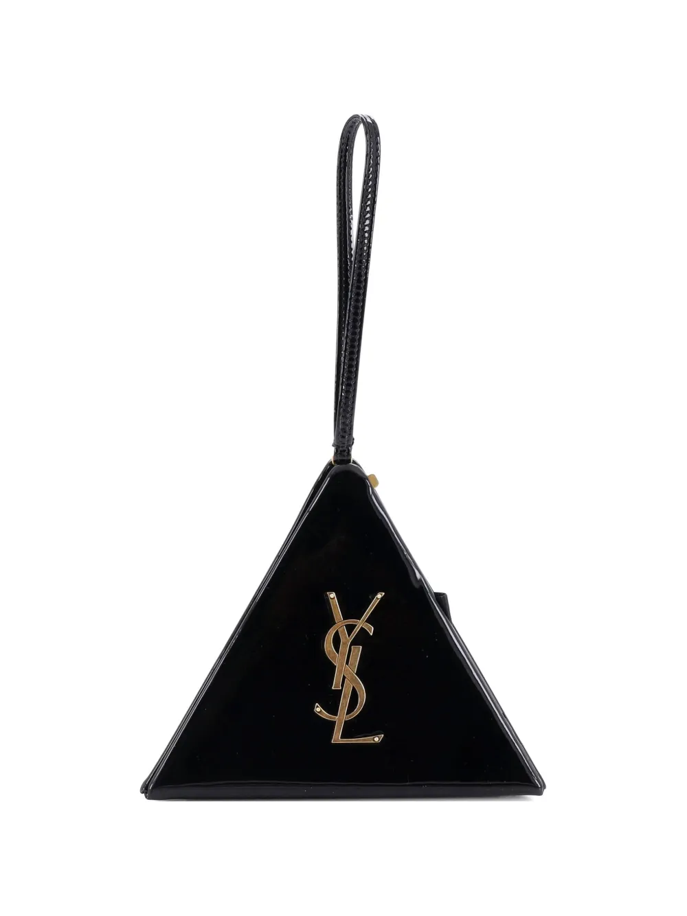 Saint Laurent Pre-Owned Pyramid Box Bag Patent Small clutch bag - Nero