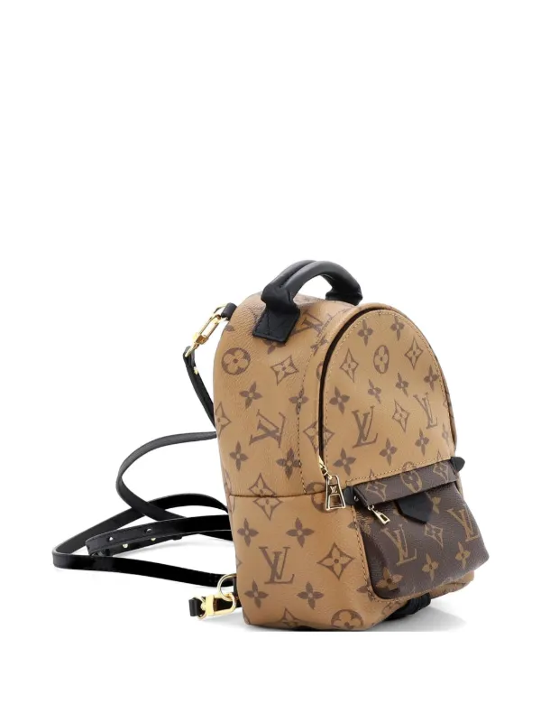 Louis Vuitton Pre-Owned Palm Springs Reverse Monogram Canvas Mini Backpack | Brown | FARFETCH Louis Vuitton Pre-Owned Palm Springs Reverse Monogram Canvas Mini Backpack | Brown | FARFETCH