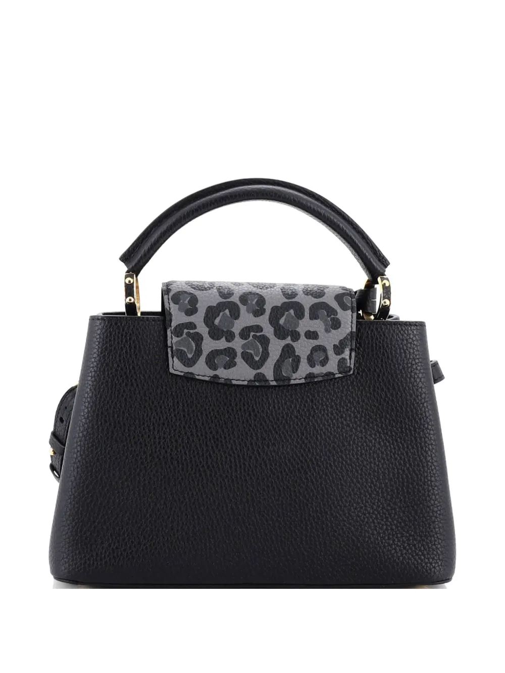  Louis Vuitton Pre-owned Capucines Bag Wild At Heart Leopard Print Taurillon Leather Bb Satchel - Black 