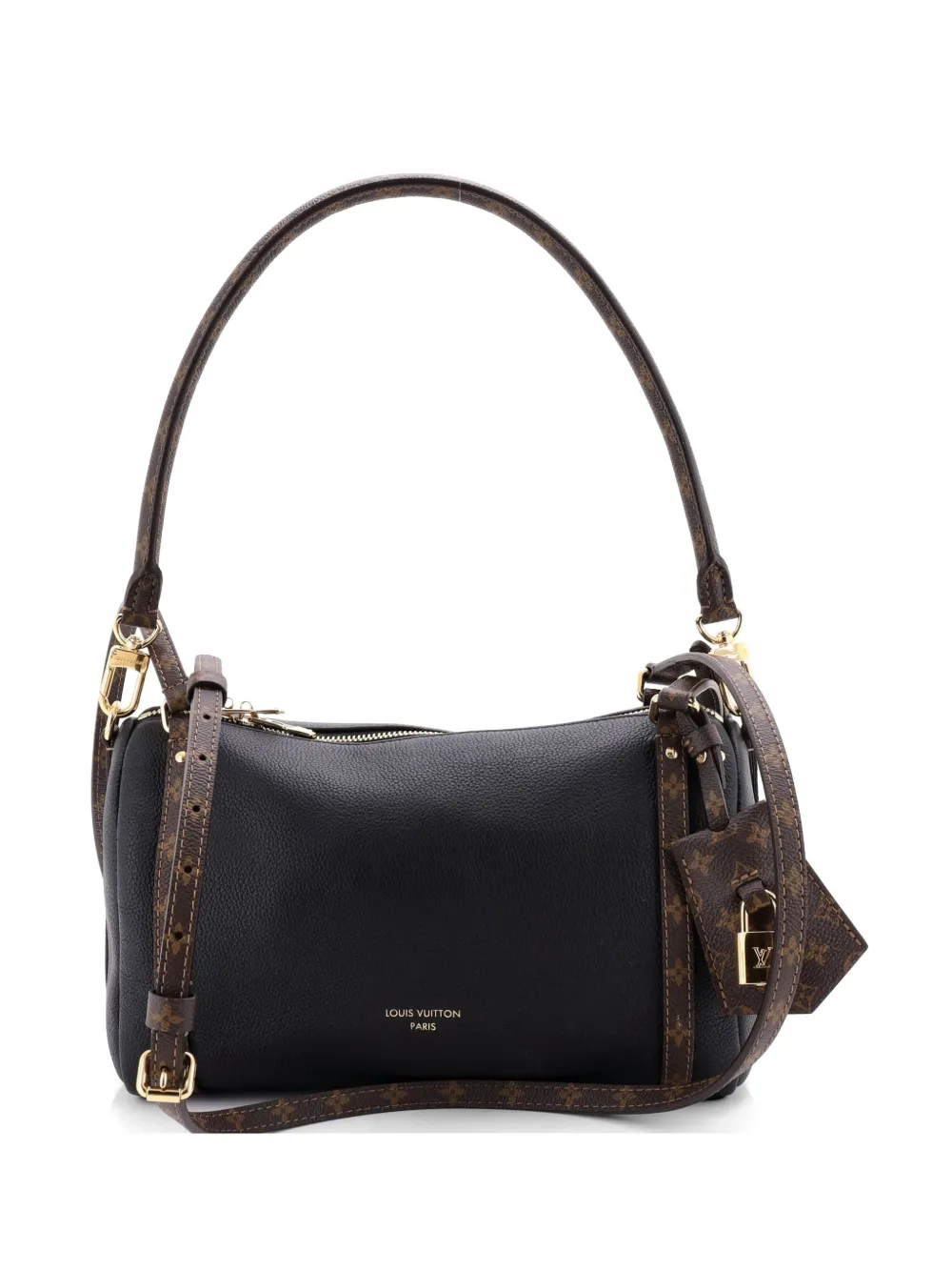 Louis Vuitton Pre-Owned Express Handbag Leather with Monogram Canvas PM shoulder bag - Nero