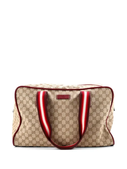 Gucci Pre-Owned Carry On GG 织带帆布大号手提旅行袋
