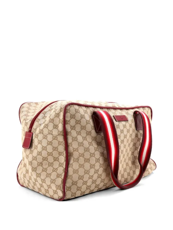 Gucci Pre-Owned ウェブ キャリーオン ダッフルバッグ GGキャンバス
