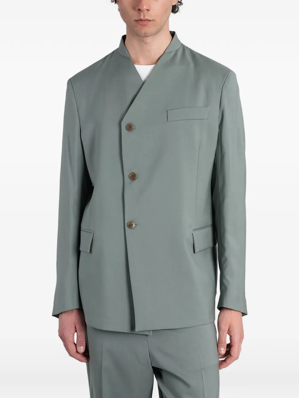 Costumein Arnaldo asymmetric-fastening blazer - Verde