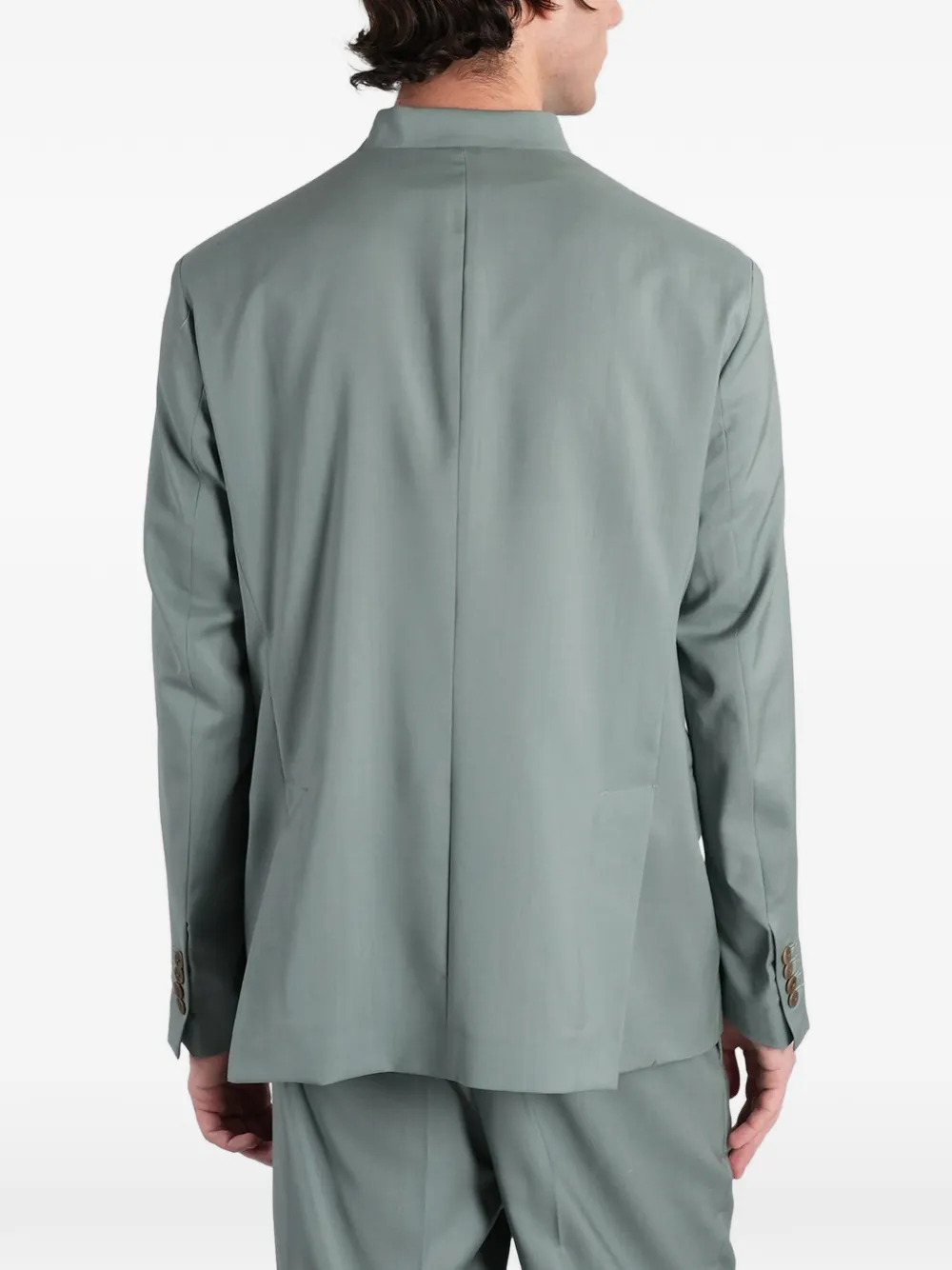 Costumein Arnaldo blazer met asymmetrische sluiting Groen