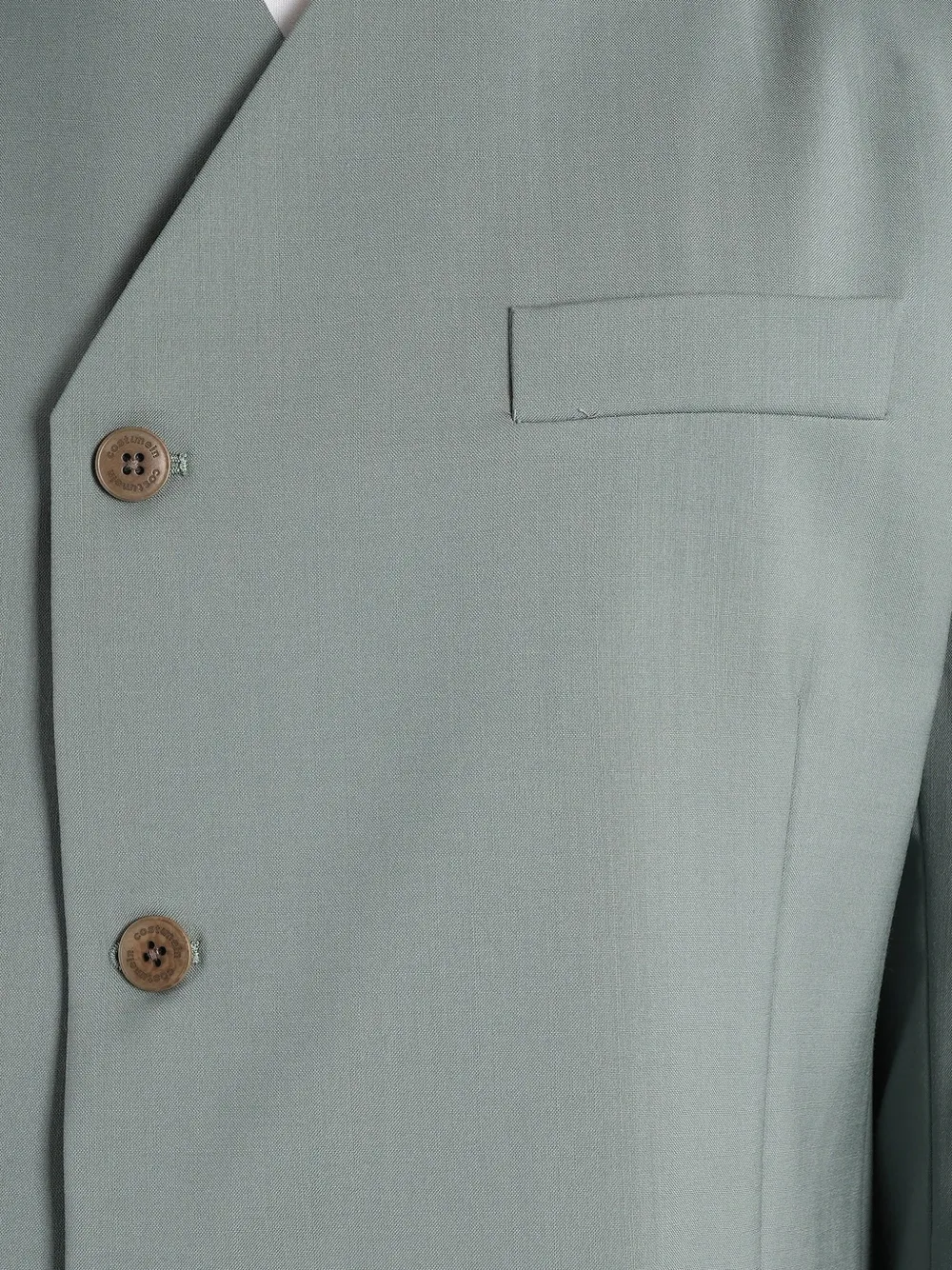 Costumein Arnaldo blazer met asymmetrische sluiting Groen