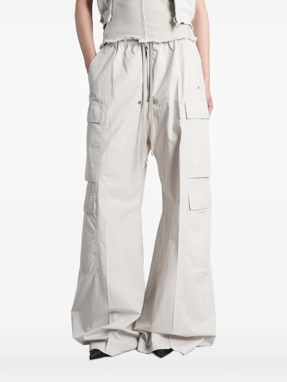 Rick Owens DRKSHDW Bela drawstring-waist cargo pants - Toni neutri